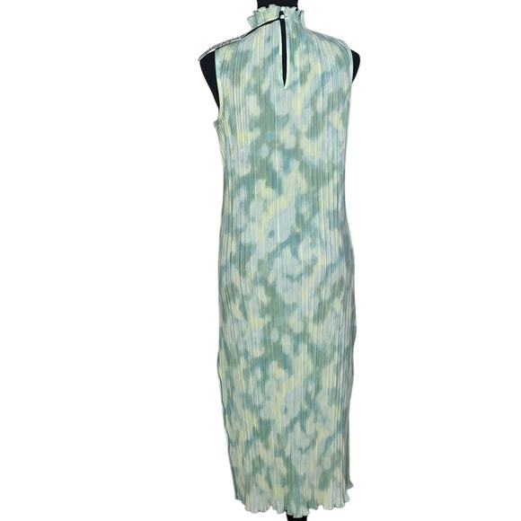 Future Collective Gabriella Kareffa Women's Sz XXS Watercolor Plisse Midi Dress - Picture 5 of 9